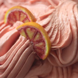 Blood orange, vegan dessert