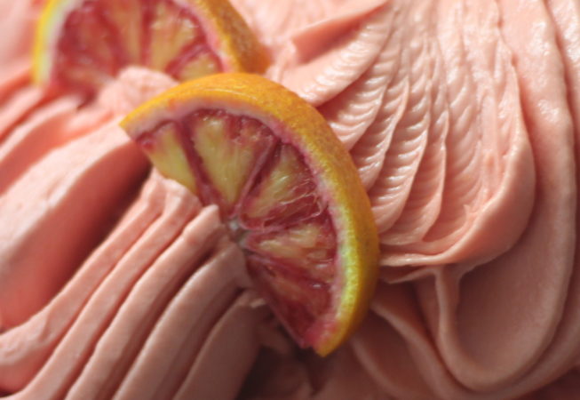 Blood orange, vegan dessert