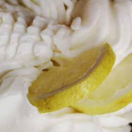 Lemon sorbetto made from fresh PGI Sfusato lemons from the Amalfi Coast in Italy.