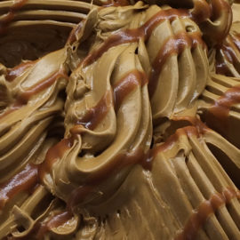 liquorice gelato, salted caramel gelato