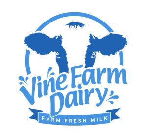 Vine Farm Dairy logo milk at Gelato Village Leicester