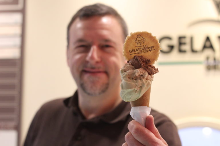 Daniele Taverna of Gelato VIllage featured in Corriere